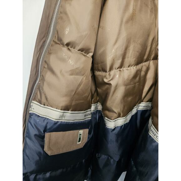 Vintage Rainforest Goose Down-Filled Super Warm Brown Jacket Men's Size US XL - Picture 6 of 10